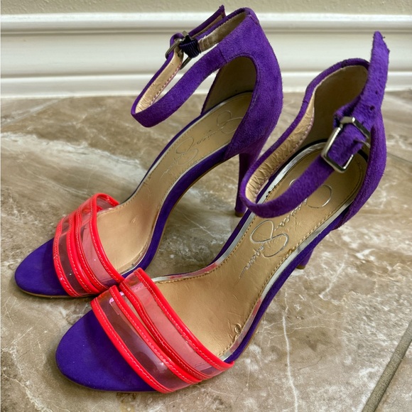 Jessica Simpson Shoes - Jessica Simpson Purple and Red Heels